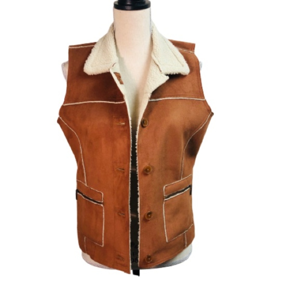 Vintage Faux Shearling Sherpa 90’s Vest